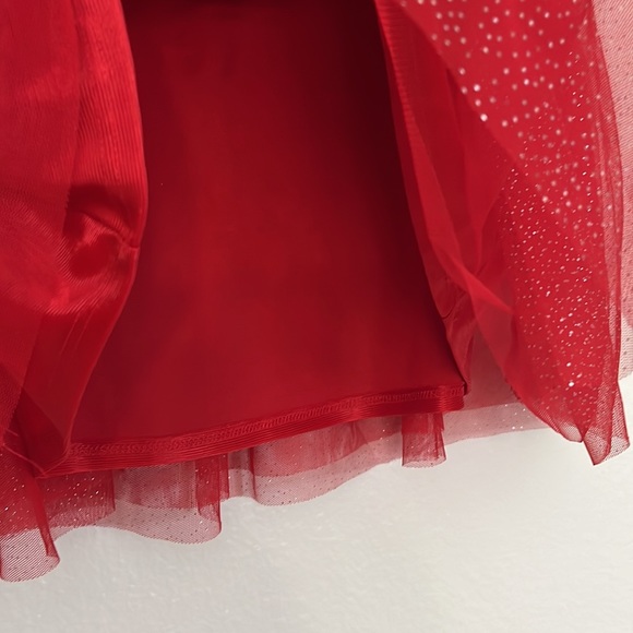 Way to Celebrate Valentines Girl Tutu Mesh skirt L(10-12) Brilliant Red - Picture 6 of 9